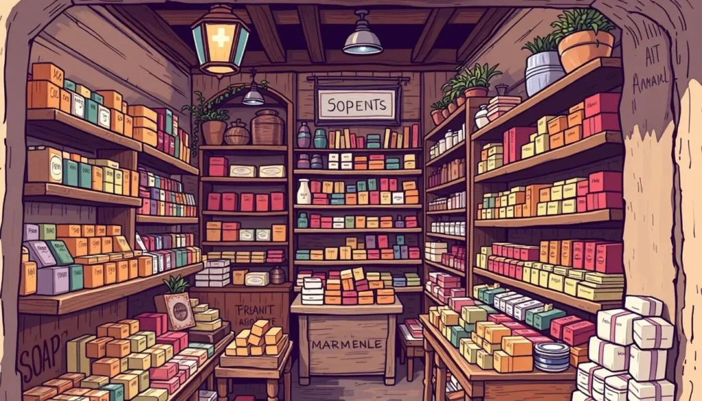 Image of a traditional Marseille soap shop Image of a traditional Marseille soap shop