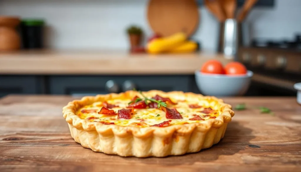 Image of a traditional Quiche Lorraine