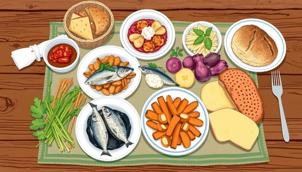Image of a traditional Swedish meal with local ingredients