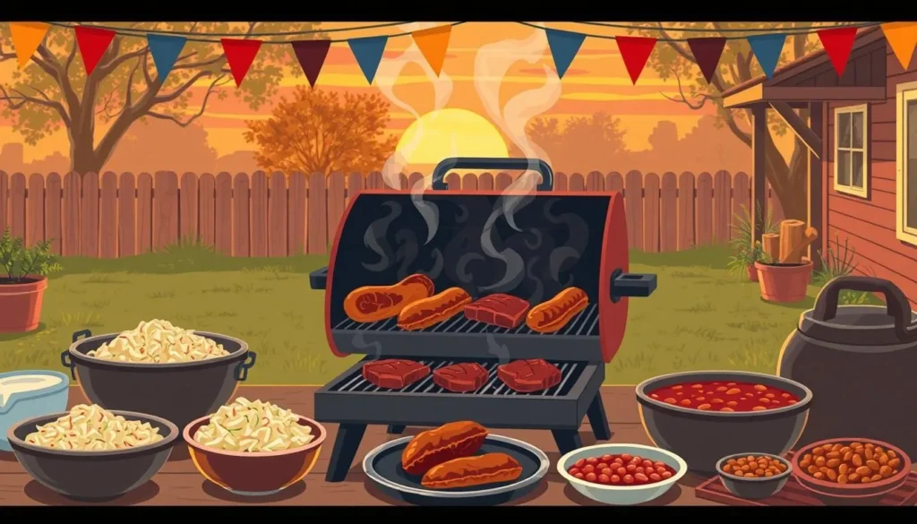 Image of a traditional Texan barbecue