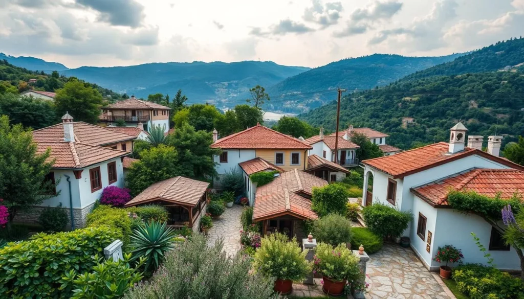 Image of a traditional village in Halkidiki Image of a traditional village in Halkidiki