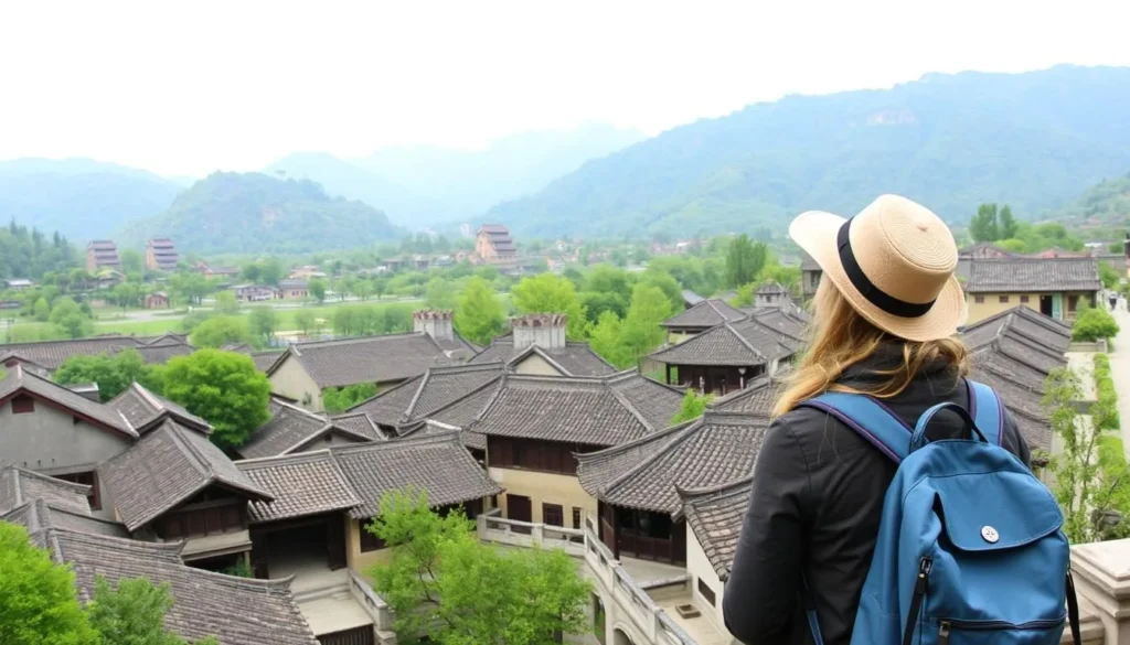 Image of a traveler exploring Wuyuan Ancient Villages
