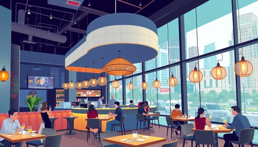 Image of a trendy Atlanta restaurant
