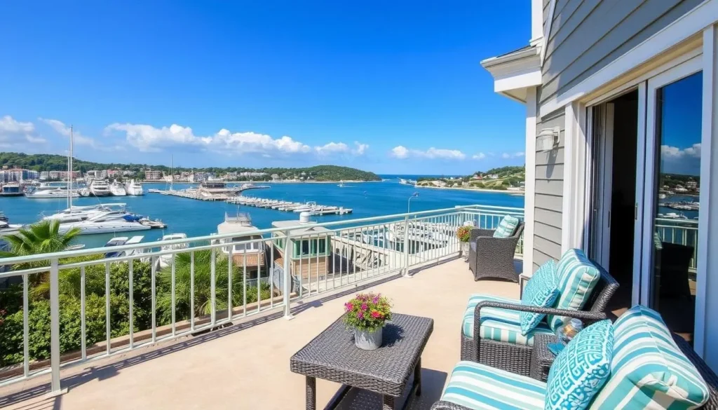 Image of a vacation rental with a stunning view of the harbor