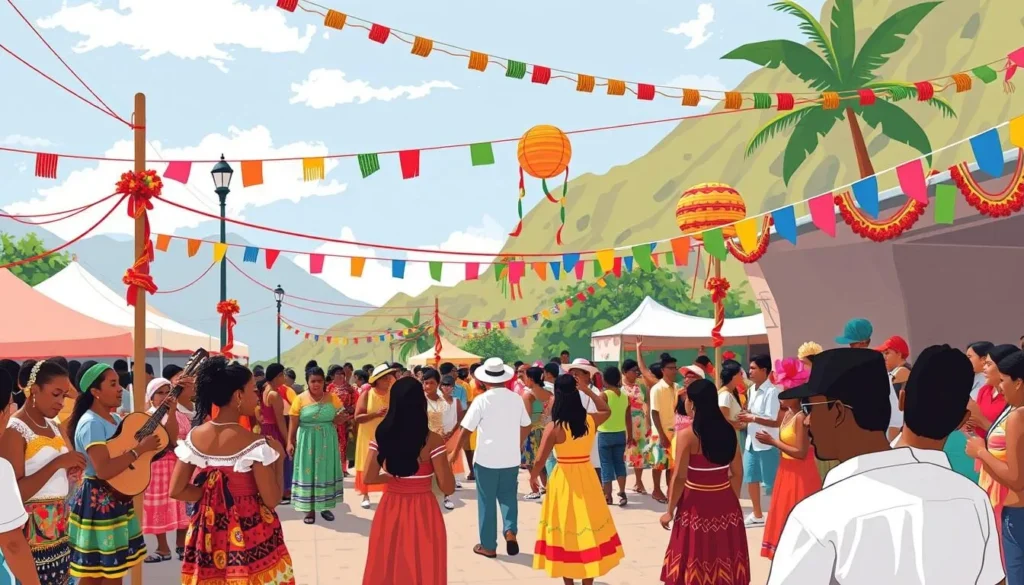 Image of a vibrant cultural festival in Montserrat