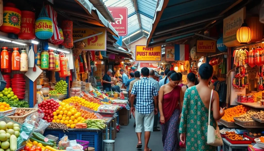 Image of a vibrant local market in Itahari