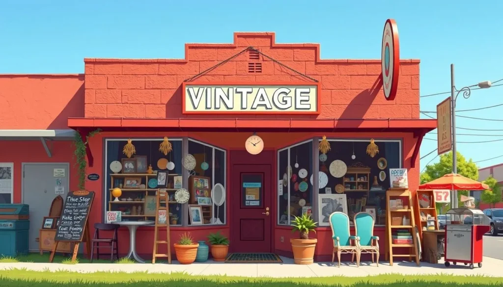 Image of a vintage shop in Sacramento