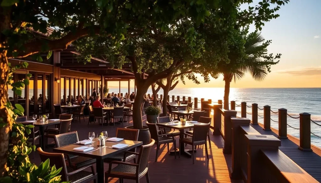 Image of a waterfront dining experience on Amelia Island