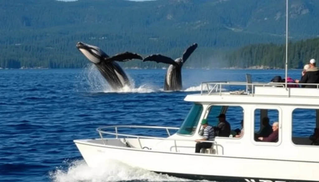 Image of a whale watching tour boat in Bar Harbor