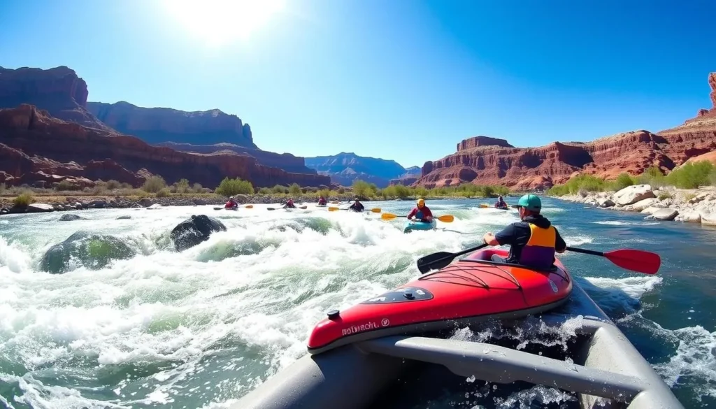 Image of a whitewater rafting trip on a Colorado river