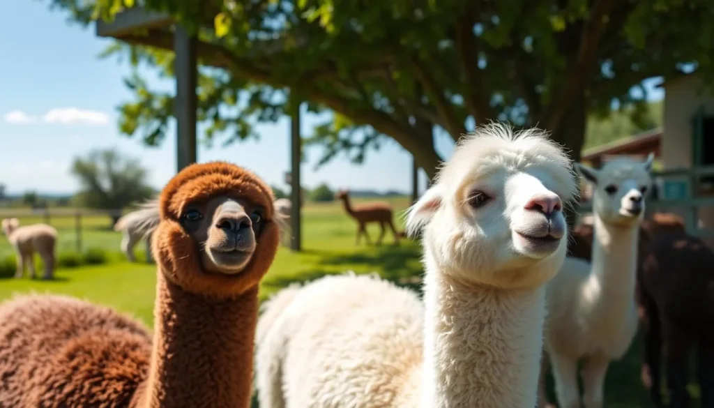 Image of alpacas at the Island Alpaca Farm