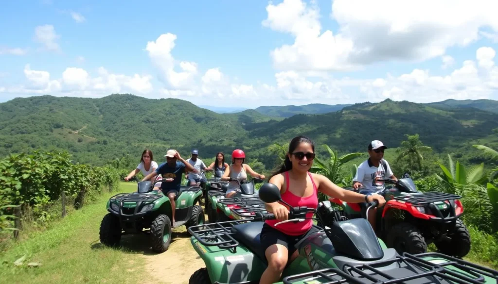 Image of an ATV tour in rural Jamaica