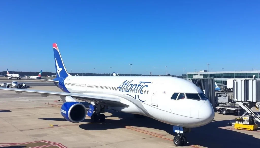 Image of an Atlantic Airways plane at the airport