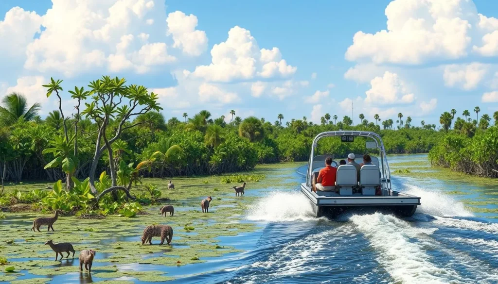 Image of an airboat tour in Everglades National Park