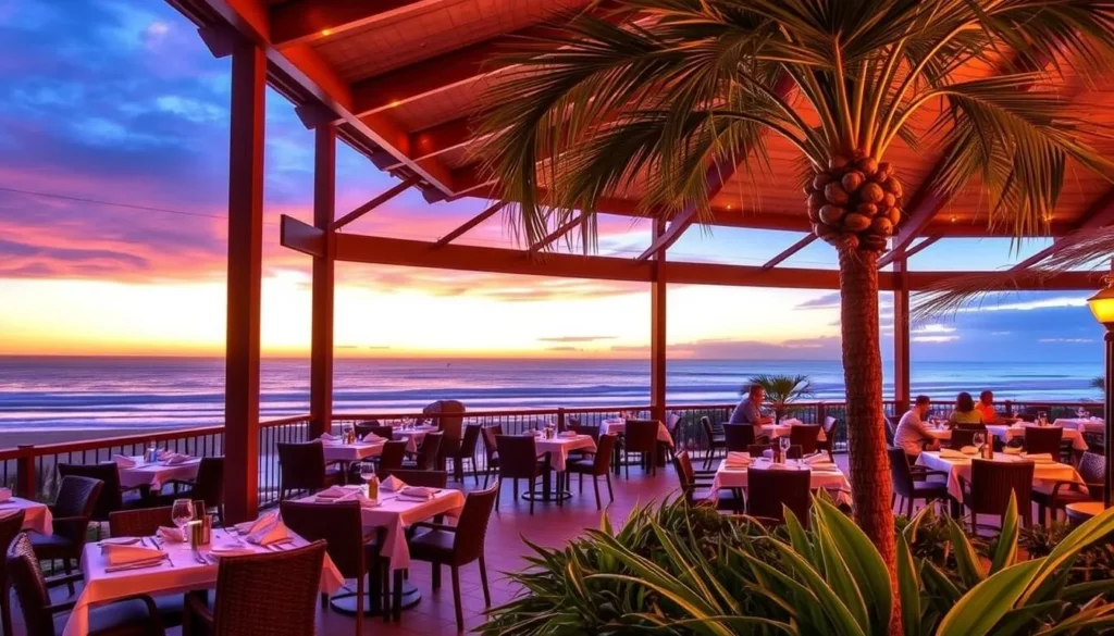 Image of an oceanfront restaurant on Kiawah Island