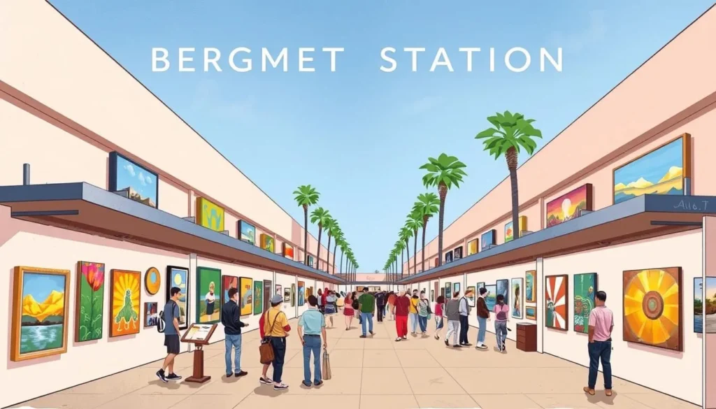 Image of art galleries inside Bergamot Station