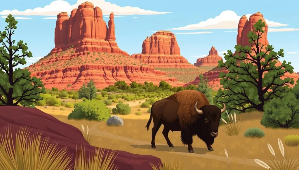 Image of bison in Caprock Canyons State Park