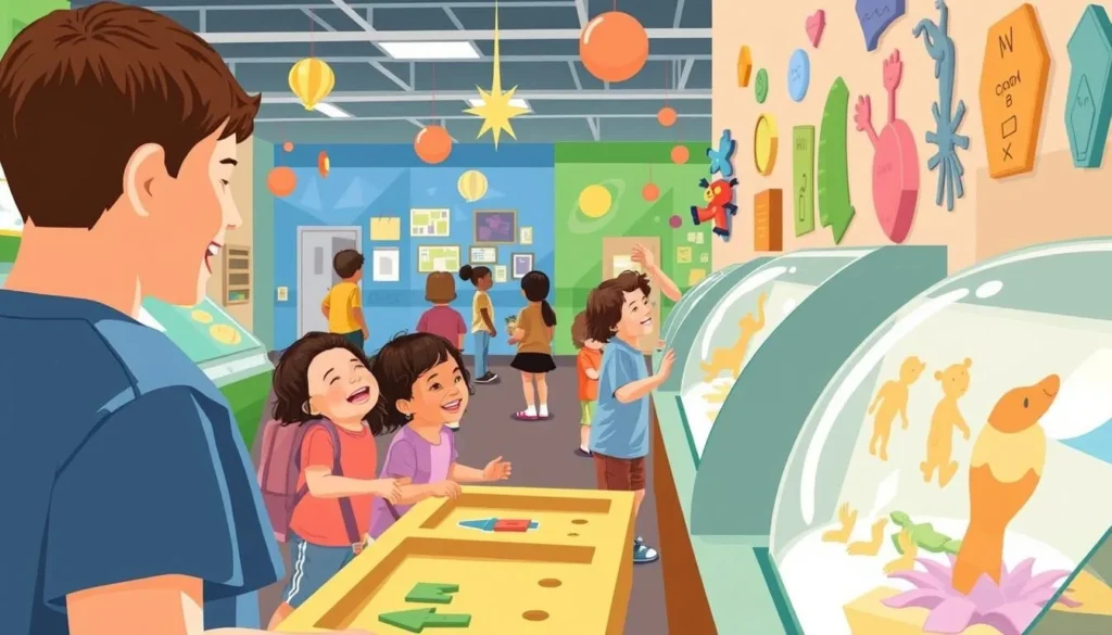 Image of children engaging with interactive exhibits at the Children's Museum of Brownsville