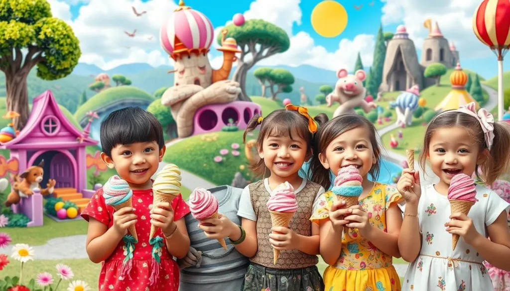 Image of children enjoying ice cream at Wonderland