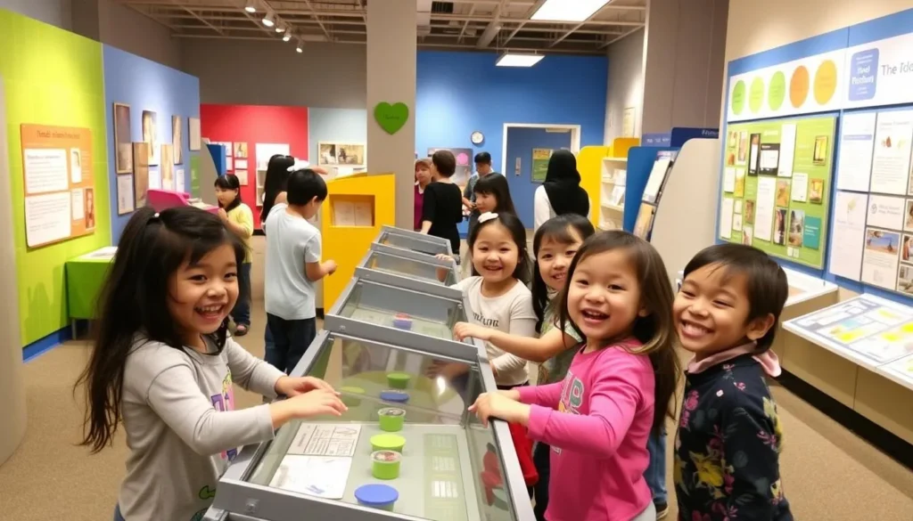 Image of children interacting with exhibits at the Long Island Children's Museum