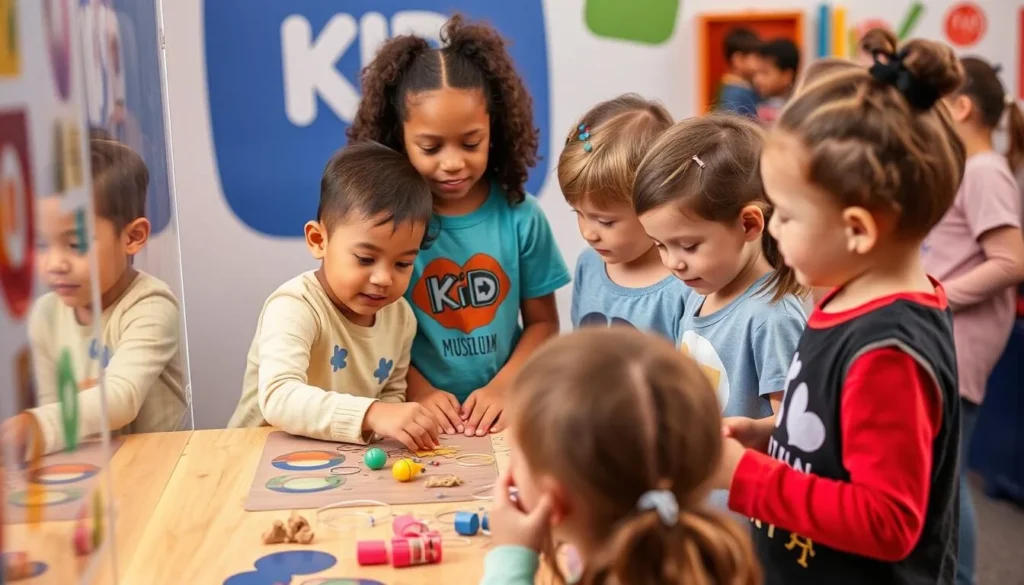 Image of children participating in an activity at the KID Museum