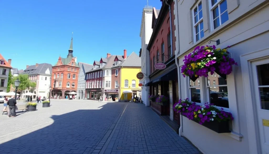 Image of cobblestone streets in Quebec City old town