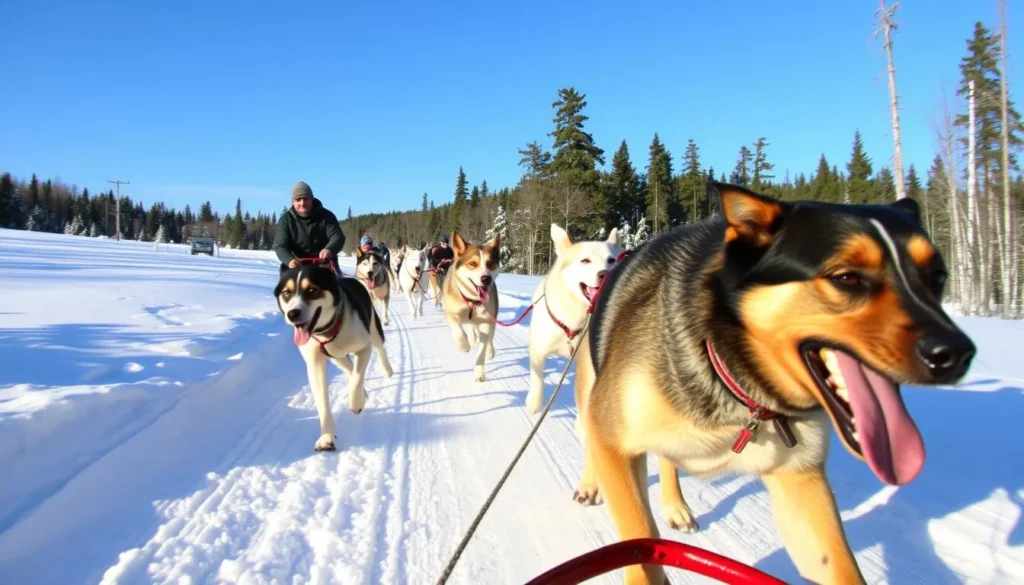 Image of dog sledding in the Upper Peninsula