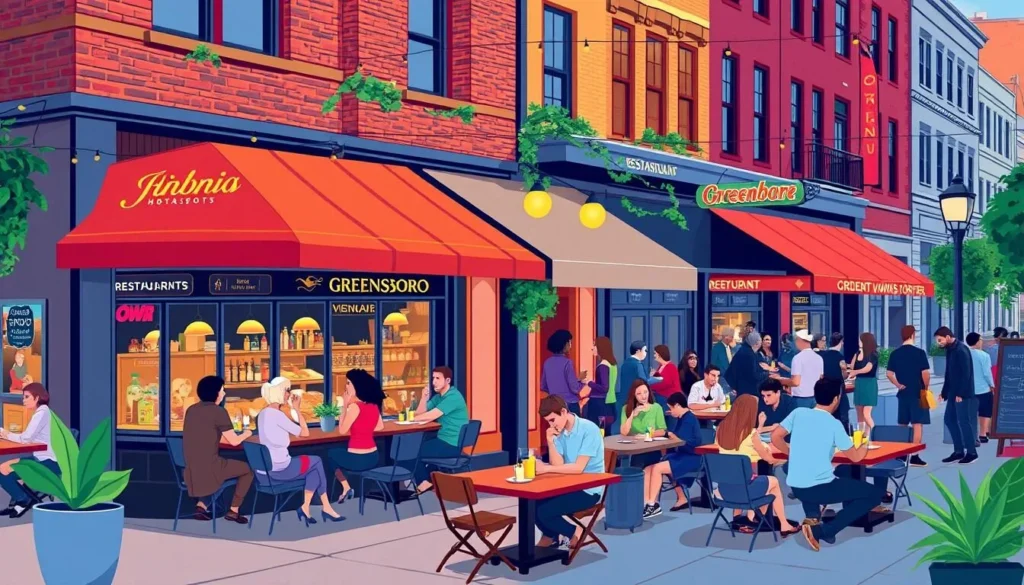 Image of downtown Greensboro dining hotspots