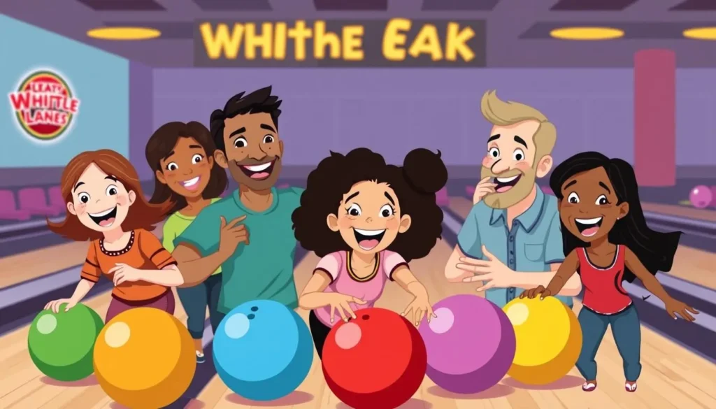 Image of families bowling at White Oak Lanes