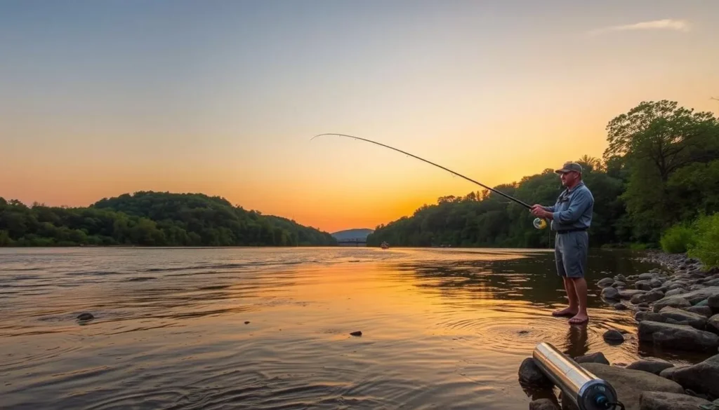 Image of fishing on Cumberland River
