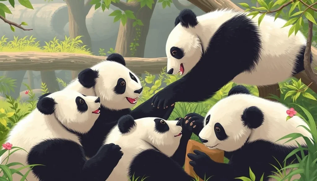 Image of giant pandas at the Chengdu Research Base