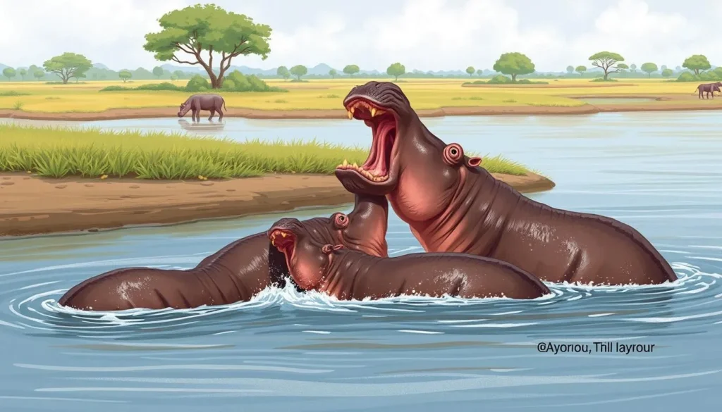 Image of hippos in Ayorou