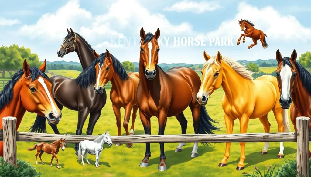 Image of horse breeds at Kentucky Horse Park