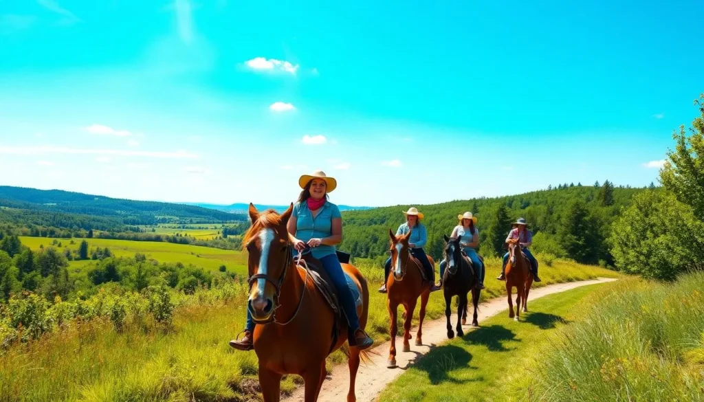 Image of horseback riding at Wright Park