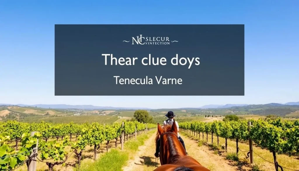 Image of horseback riding through vineyards in Temecula Valley