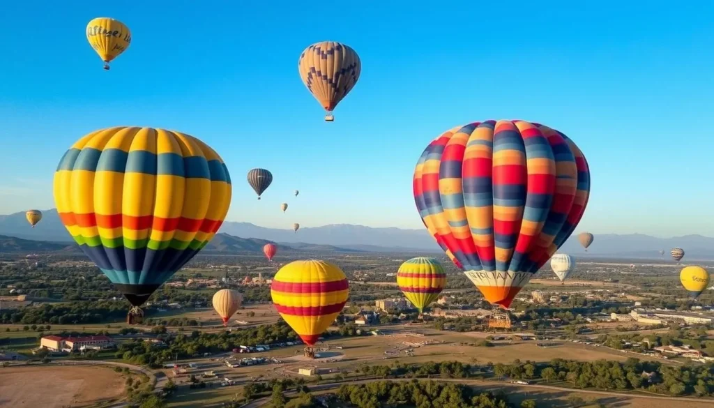 Image of hot air balloons at the National Balloon Classic
