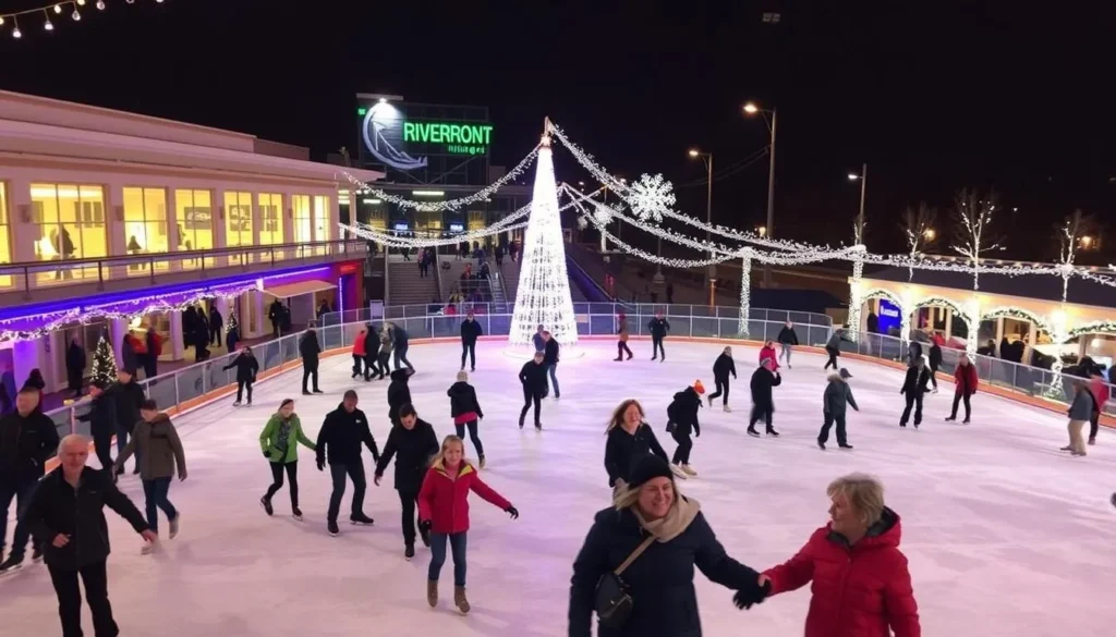 Image of ice skating rink at Riverfront Wilmington