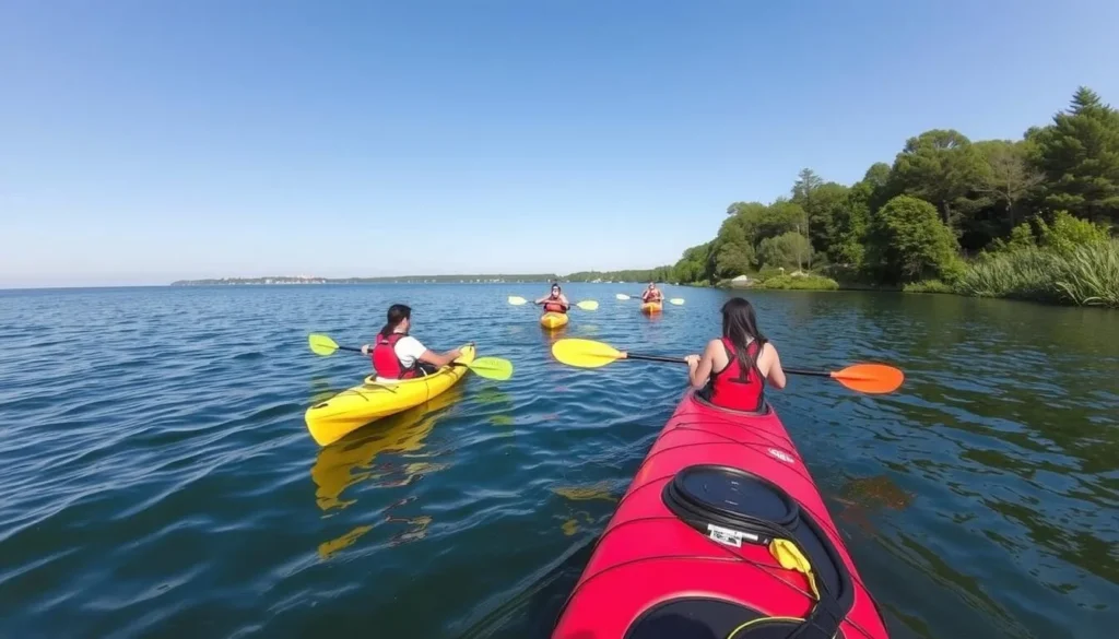 Image of kayakers on Lake Michigan