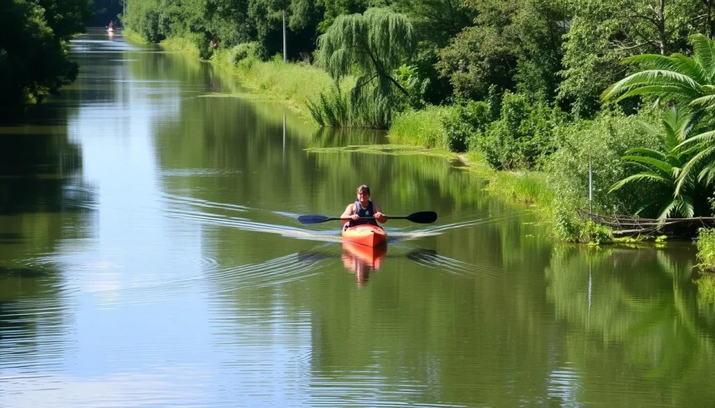Image of kayakers on a Hammond waterway