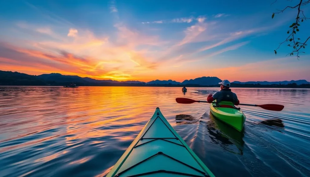 Image of kayaking on Taiping Lake