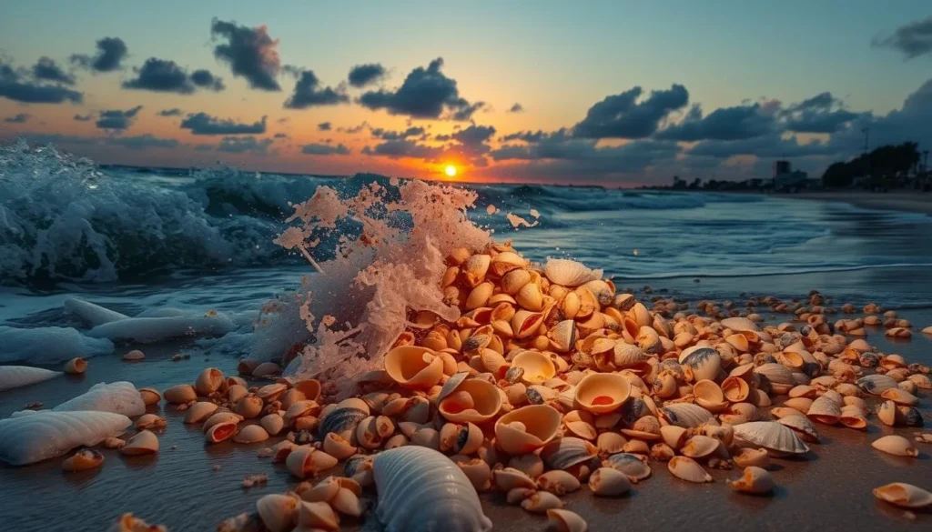 Image of shelling on Naples beach