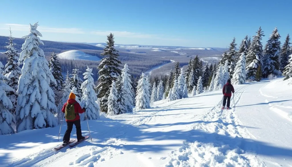Image of skiing or snowshoeing in Michigan