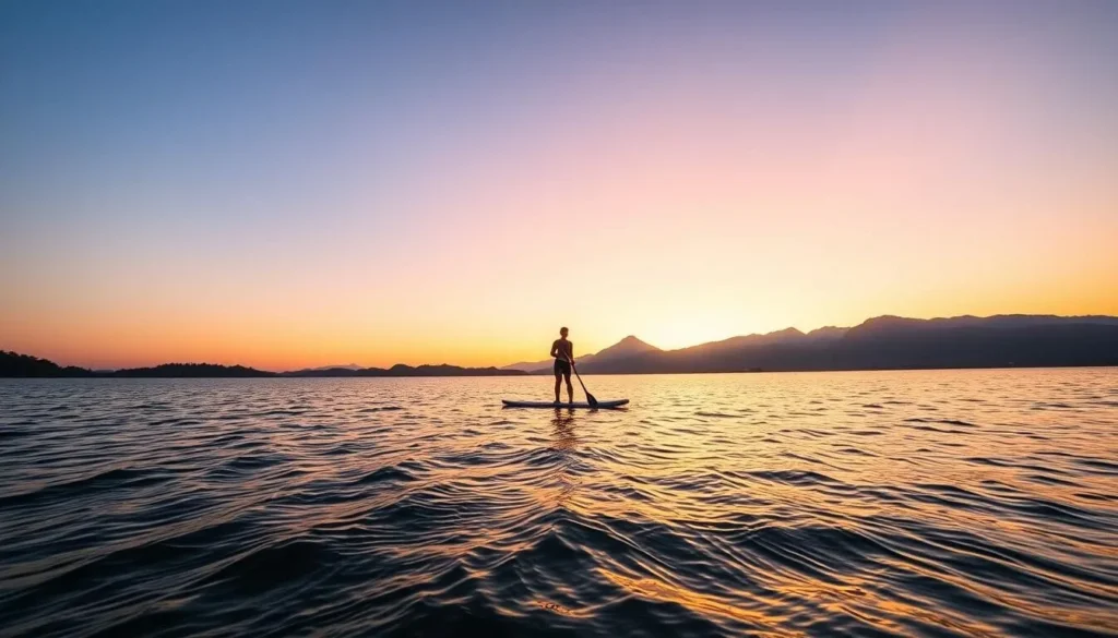 Image of stand-up paddleboarding on Lake Arenal