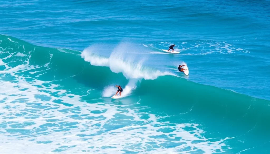 Image of surfers riding waves in Rincón