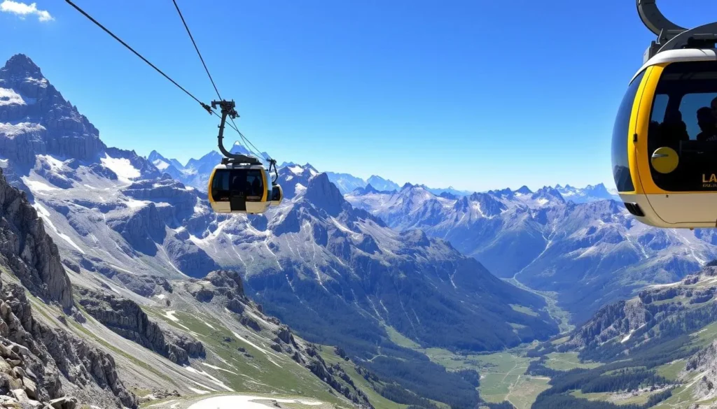Image of the Aiguille du Midi cable car in Chamonix Image of the Aiguille du Midi cable car in Chamonix