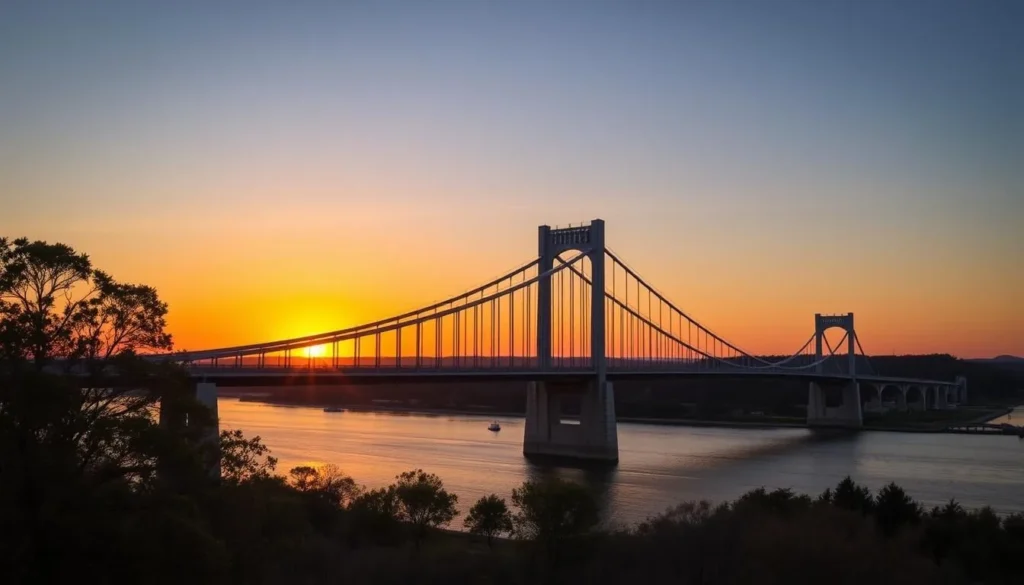 Image of the American Legion Memorial Bridge, also known as "Jaws Bridge"