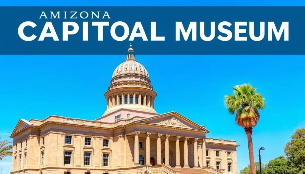 Image of the Arizona State Capitol Museum, highlighting its historic capitol building