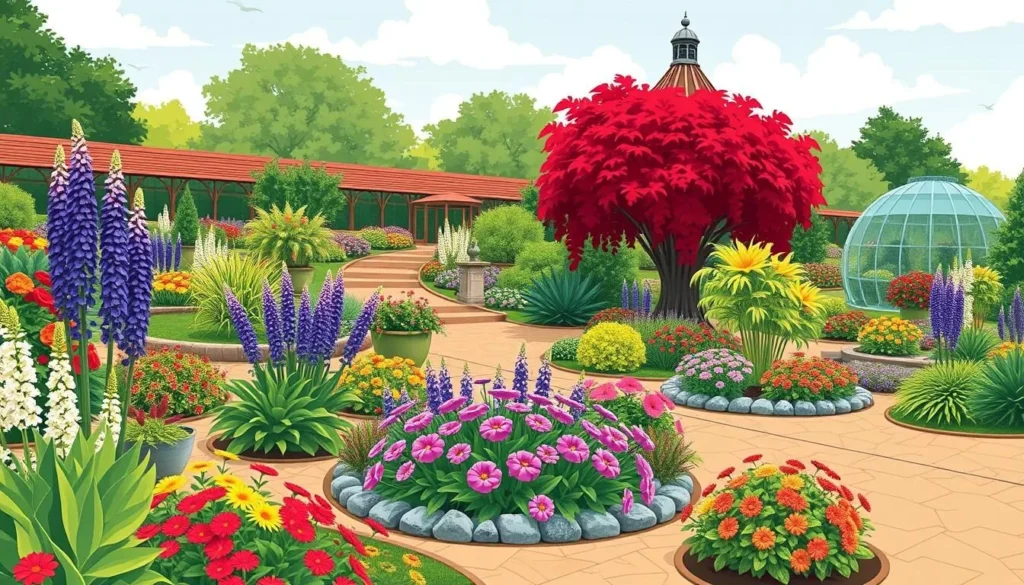 Image of the Birmingham Botanical Gardens' thematic gardens
