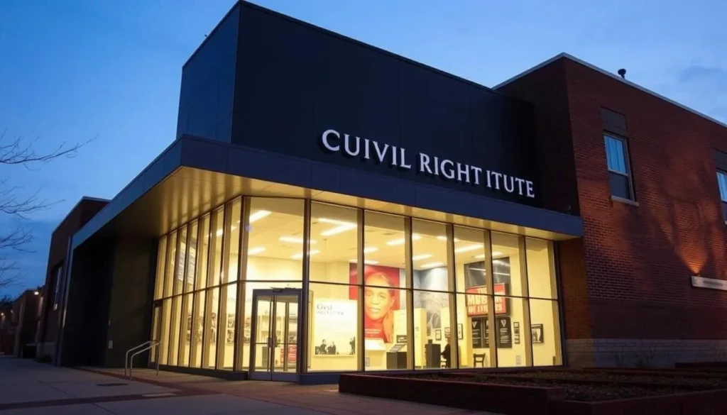 Image of the Birmingham Civil Rights Institute's exterior or a significant exhibit