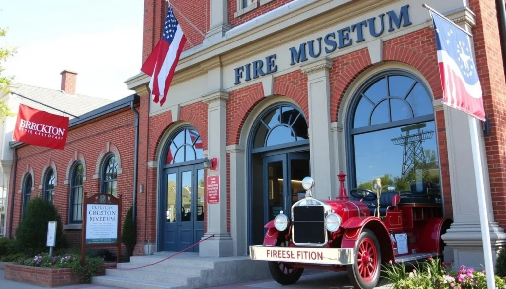 Image of the Brockton Fire Museum's facade or a historic fire engine on display